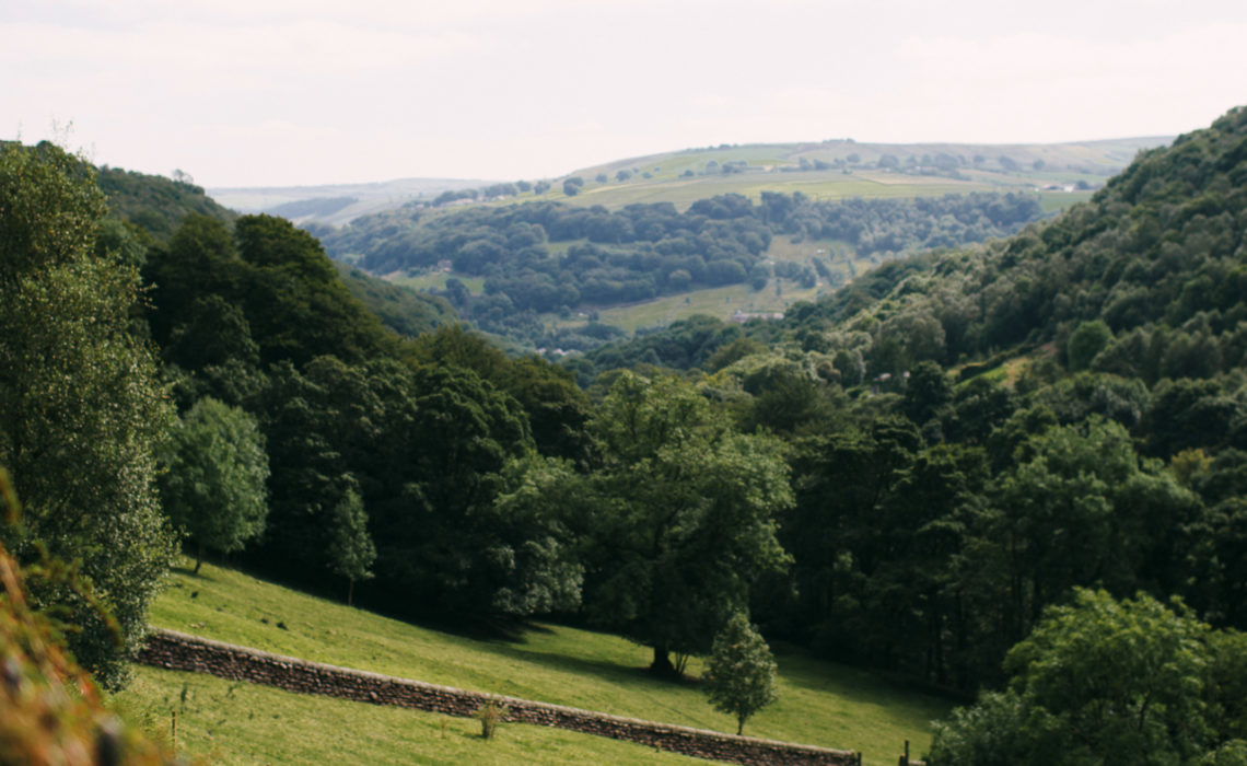 View of the valley from Lumb Bank, Arvon's writing centre