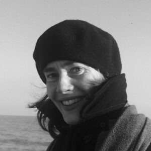 Black and white photo of Joanna Pocock. (photo credit: Dinah Wood)