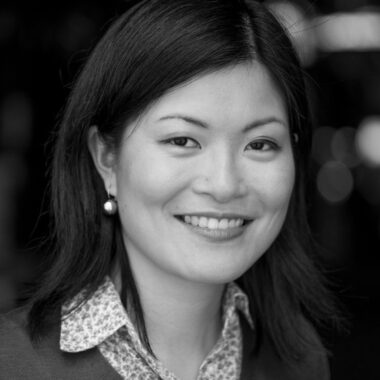 Black and white photo of Jennifer Wong